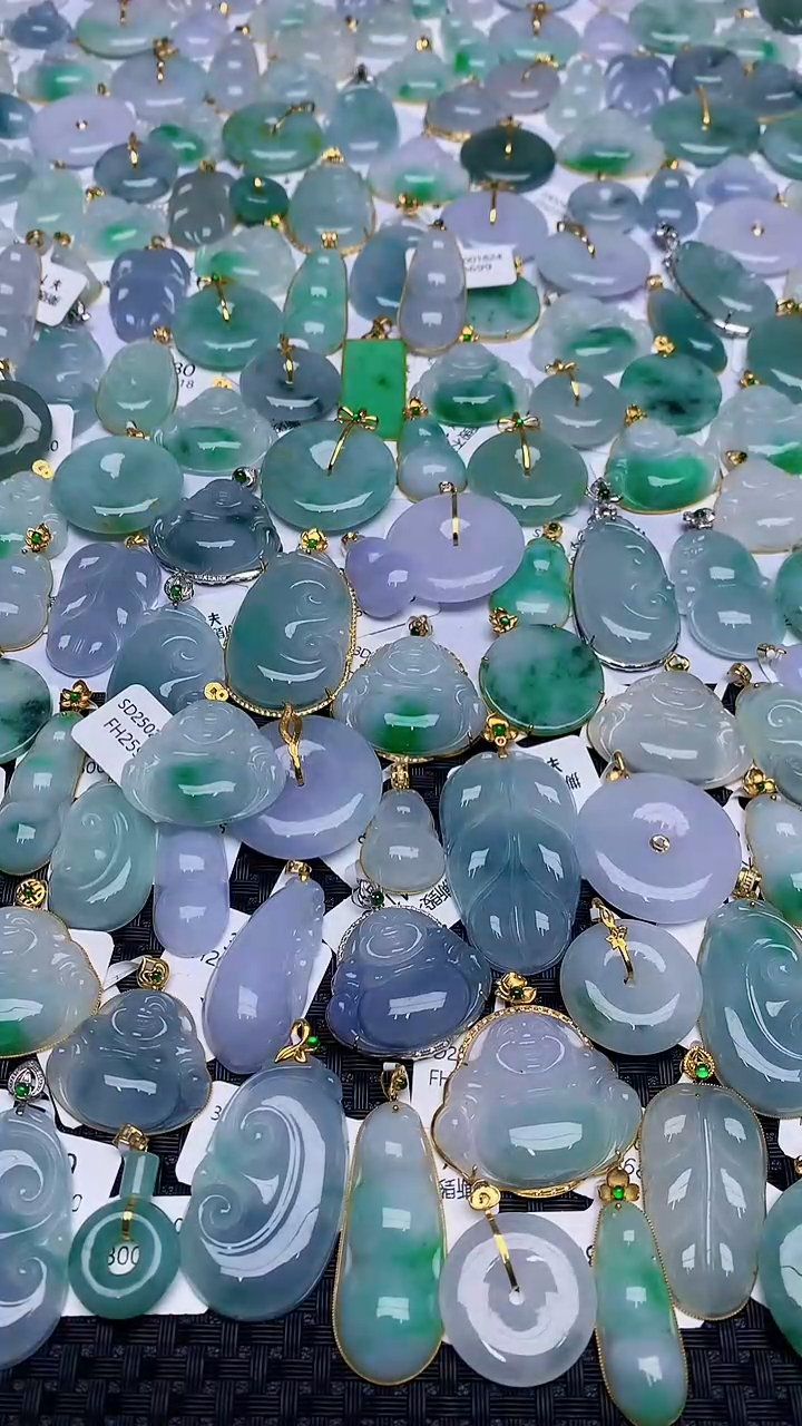【闪购商品】翡翠颈饰18K金镶嵌4534534534534