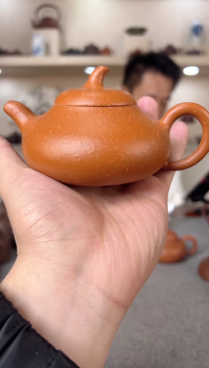 【闪购商品】紫砂茶壶茄瓜 朱泥 半手工