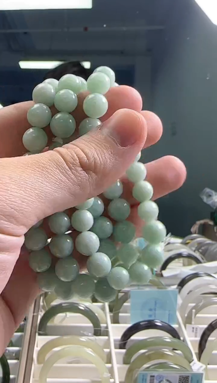 【闪购商品】翡翠手串未镶嵌翡翠8mm+圆珠单圈手串
