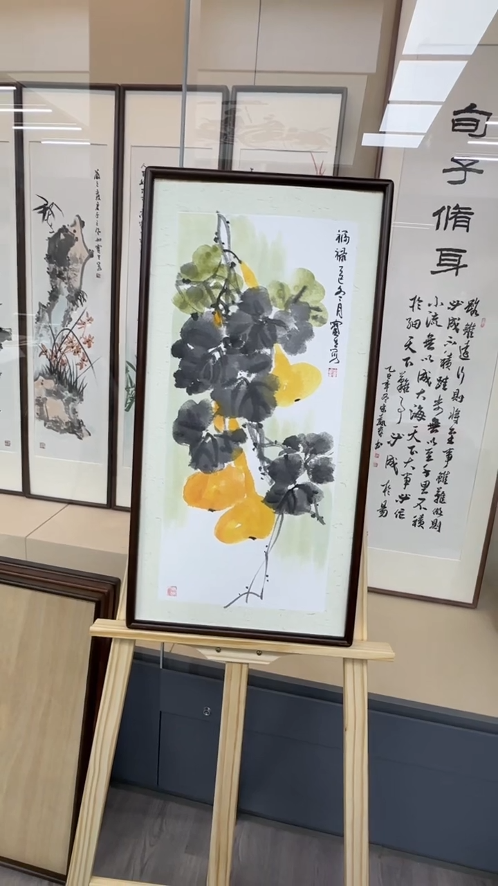 书法张老师精品手绘35*68葫芦