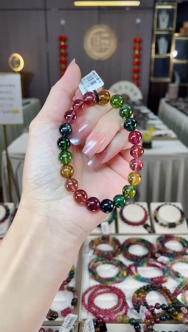 未镶嵌老矿碧玺单圈手串9mm+碧玺hon多样性发货一条