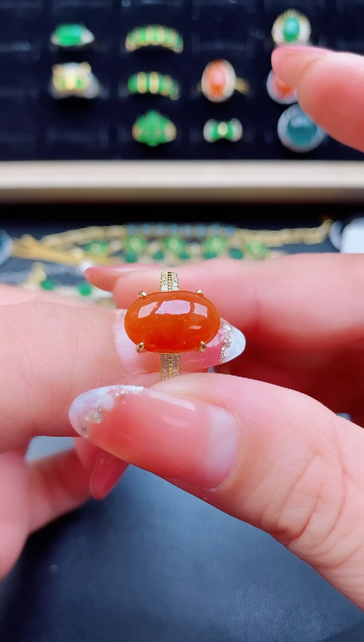 【闪购商品】翡翠戒指银S925镶嵌12121