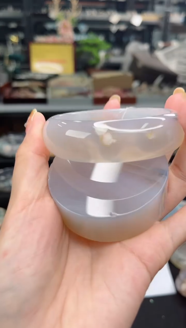 【闪购商品】石英质玉手镯未镶嵌60圈口（赠品镯心）3590322