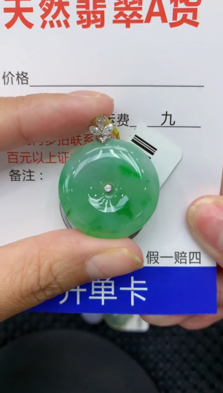 【闪购商品】翡翠颈饰18K金镶嵌111111111