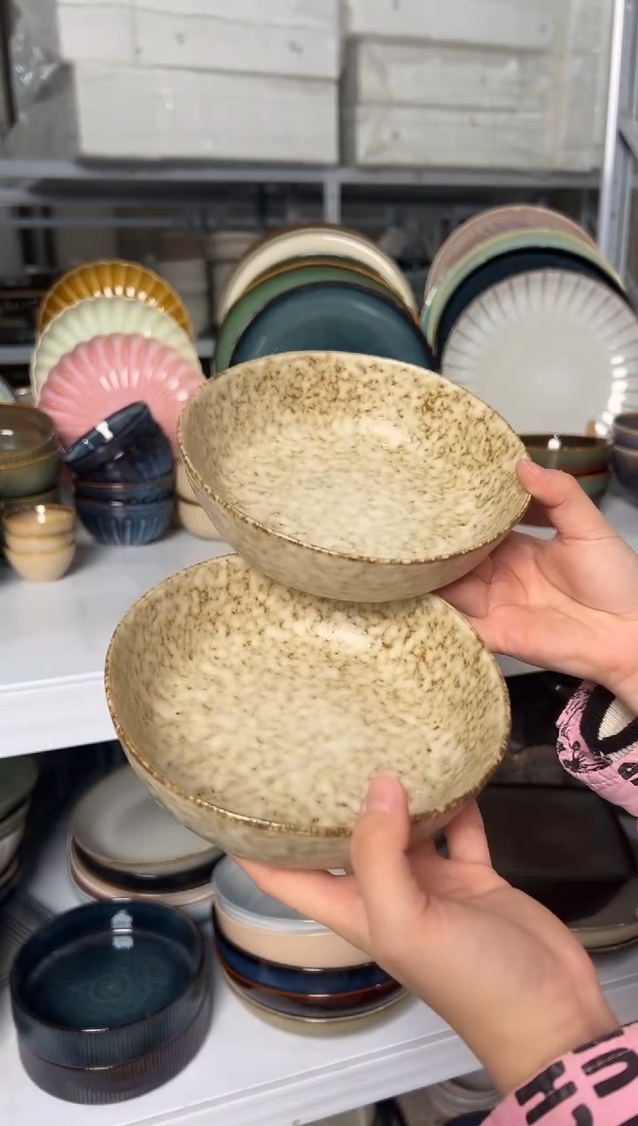 陶瓷外贸尾货瑕疵满20包邮X2 六英寸深盘