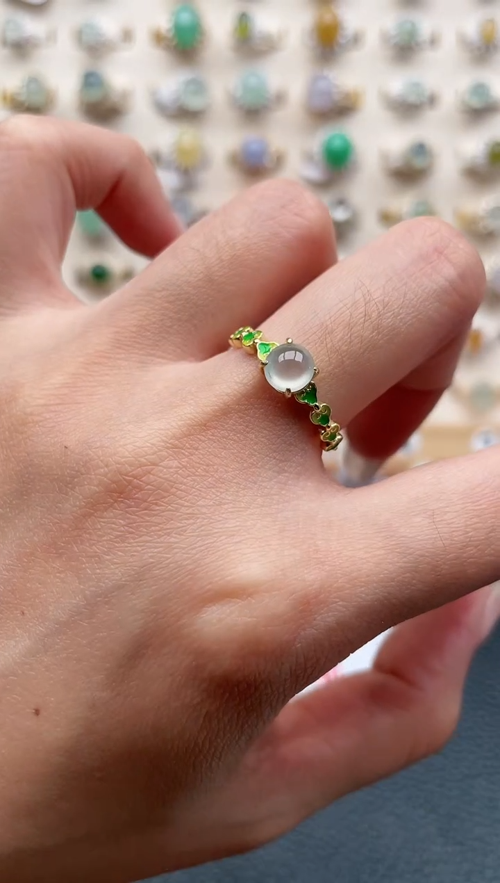 【闪购商品】翡翠戒指银S925镶嵌1111