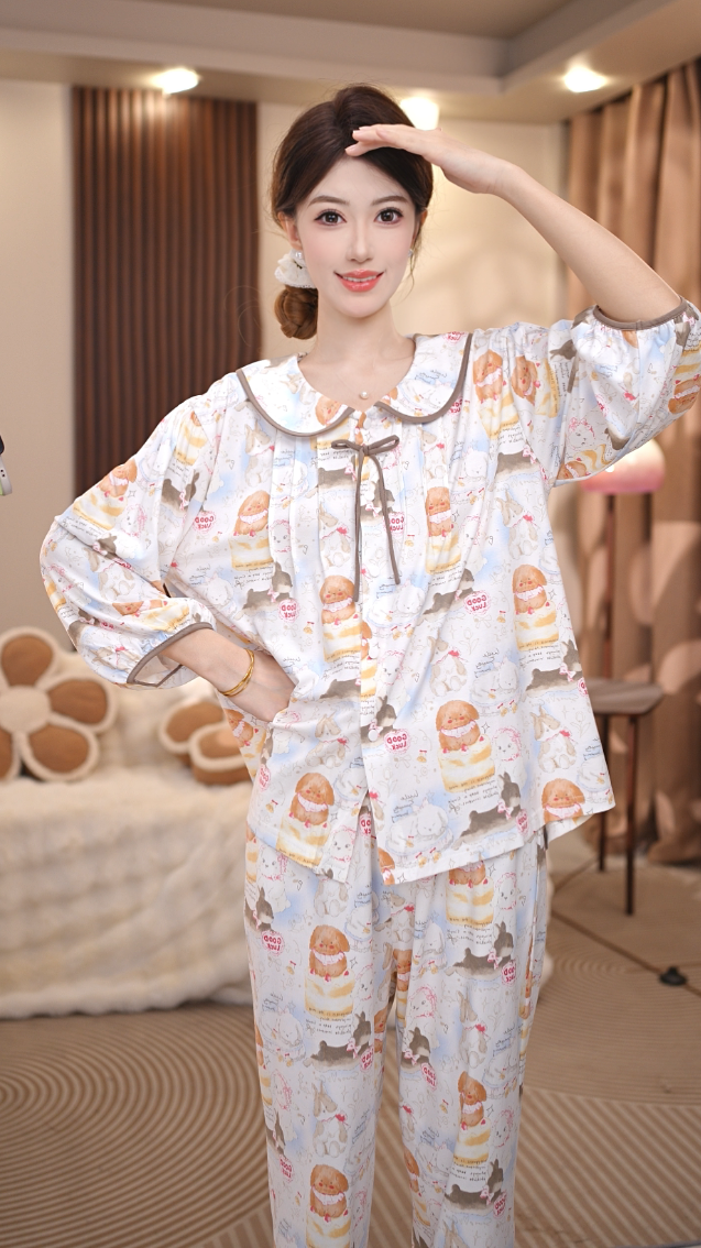 【絮眠】春秋新款甜美气质时尚宽松舒适休闲家居服