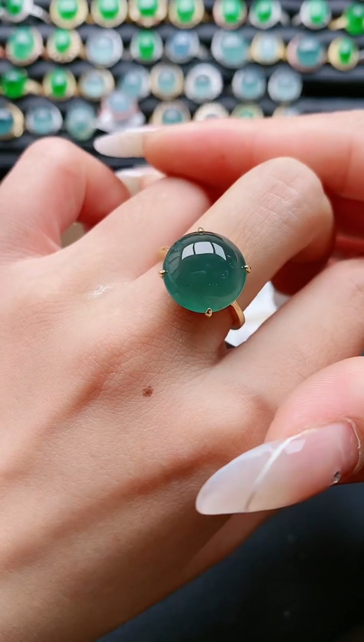 【闪购商品】翡翠戒指银S925镶嵌11111111