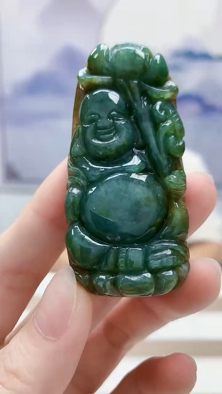 未镶嵌定制翡翠4917ry-毛货挂件1