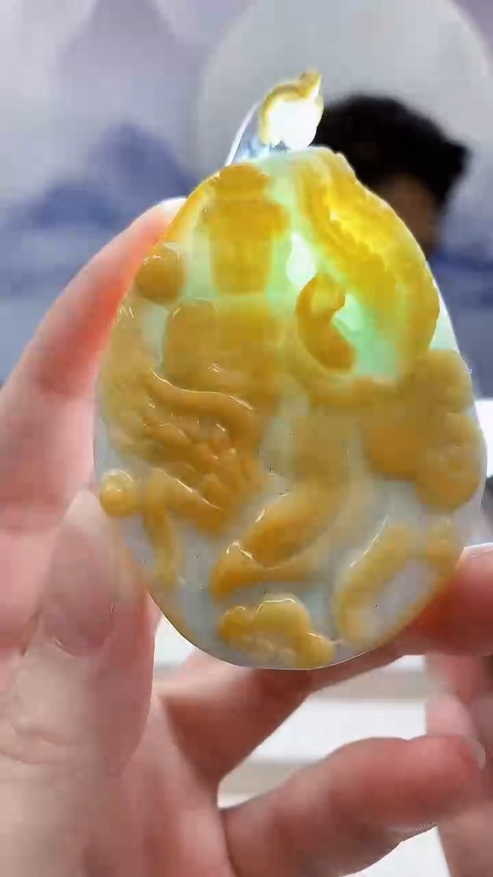 未镶嵌定制翡翠1502ry-毛货挂件20