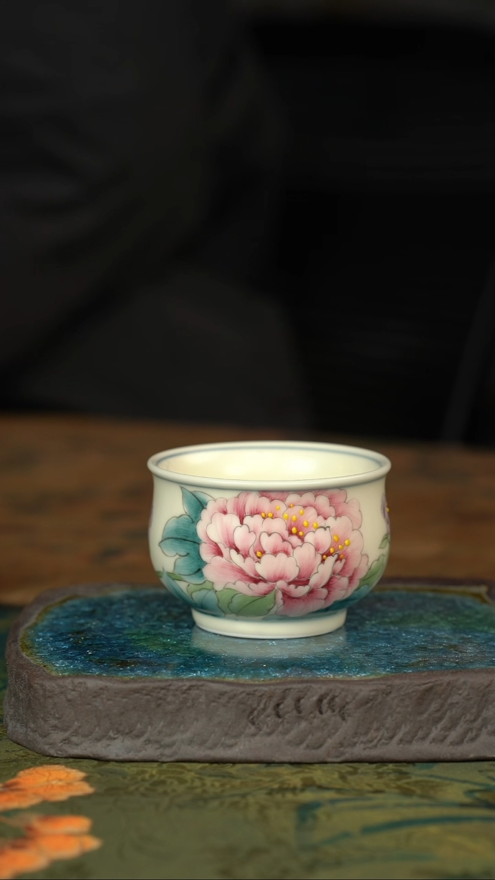 【闪购商品】瓷片虹缘好物分享@@富贵牡丹杯