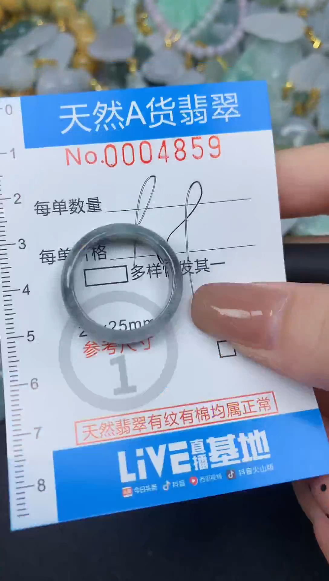 颈饰未镶嵌翡翠净货挂件-4859