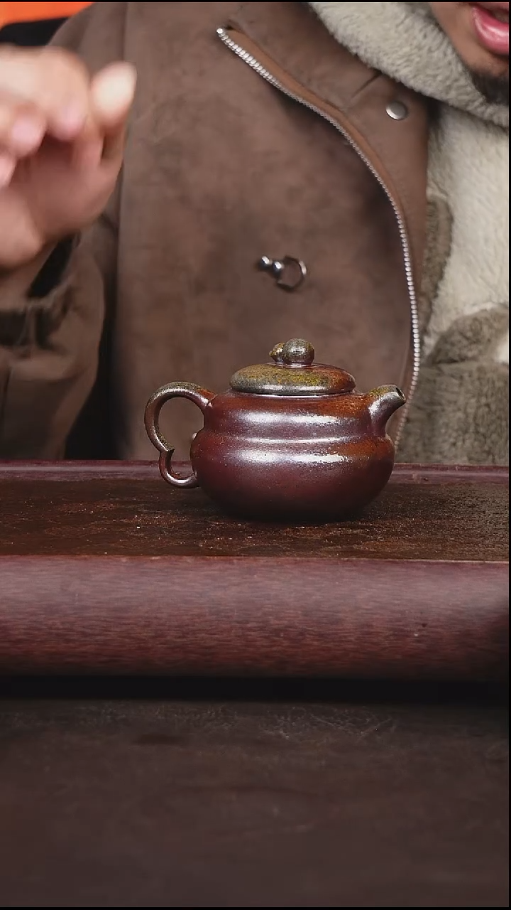 茶壶紫砂柴烧 壶