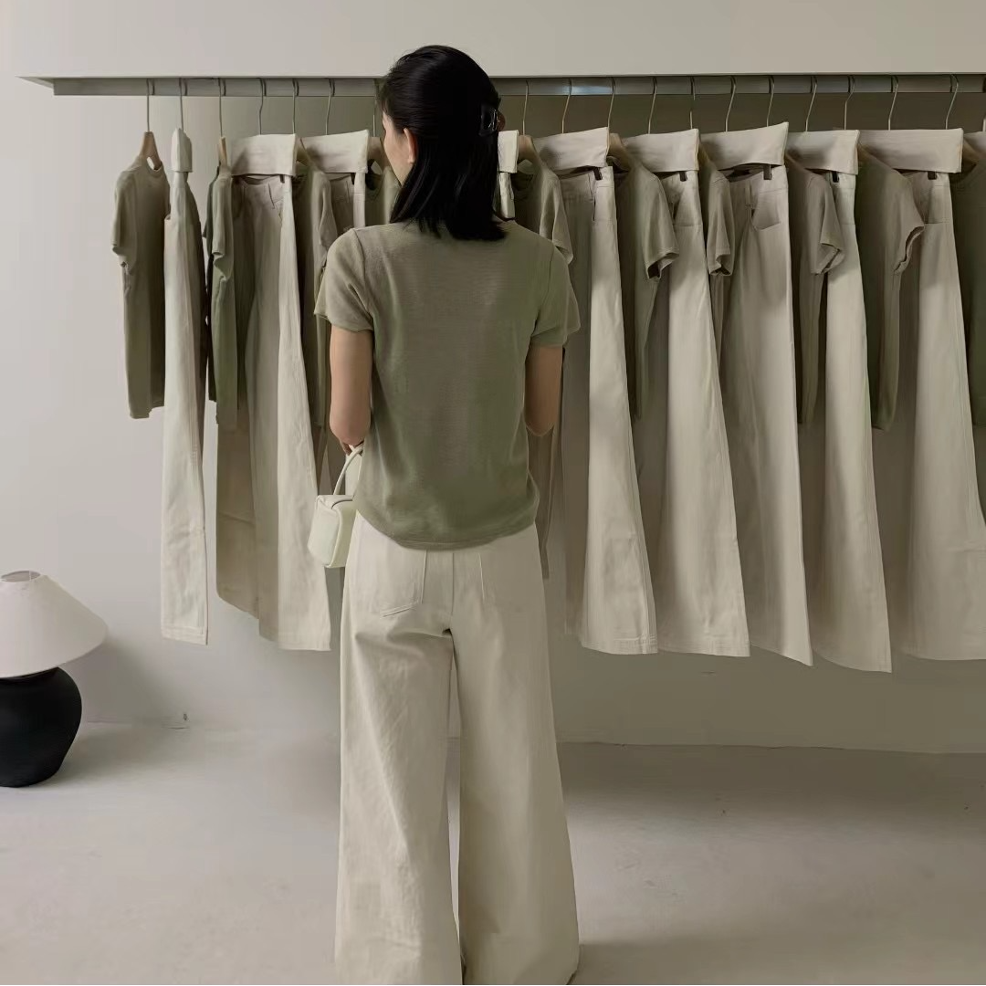 wx自制女装牛仔休闲裤腰线设计感超正版型