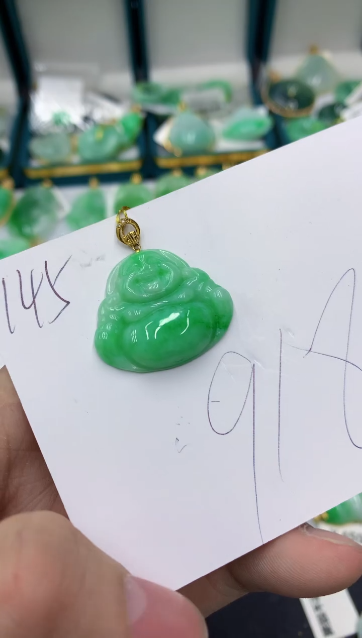 【闪购商品】翡翠颈饰18K金镶嵌号链接