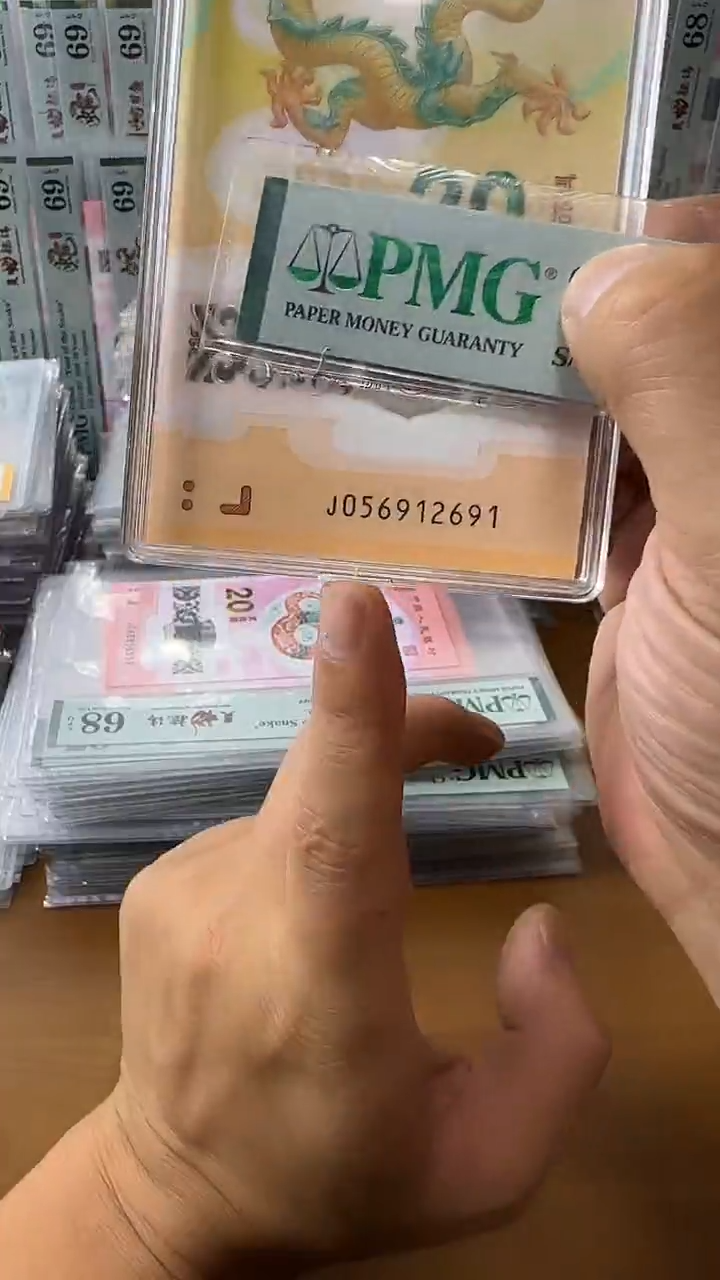 塑料056912691龙钞标十包PMG