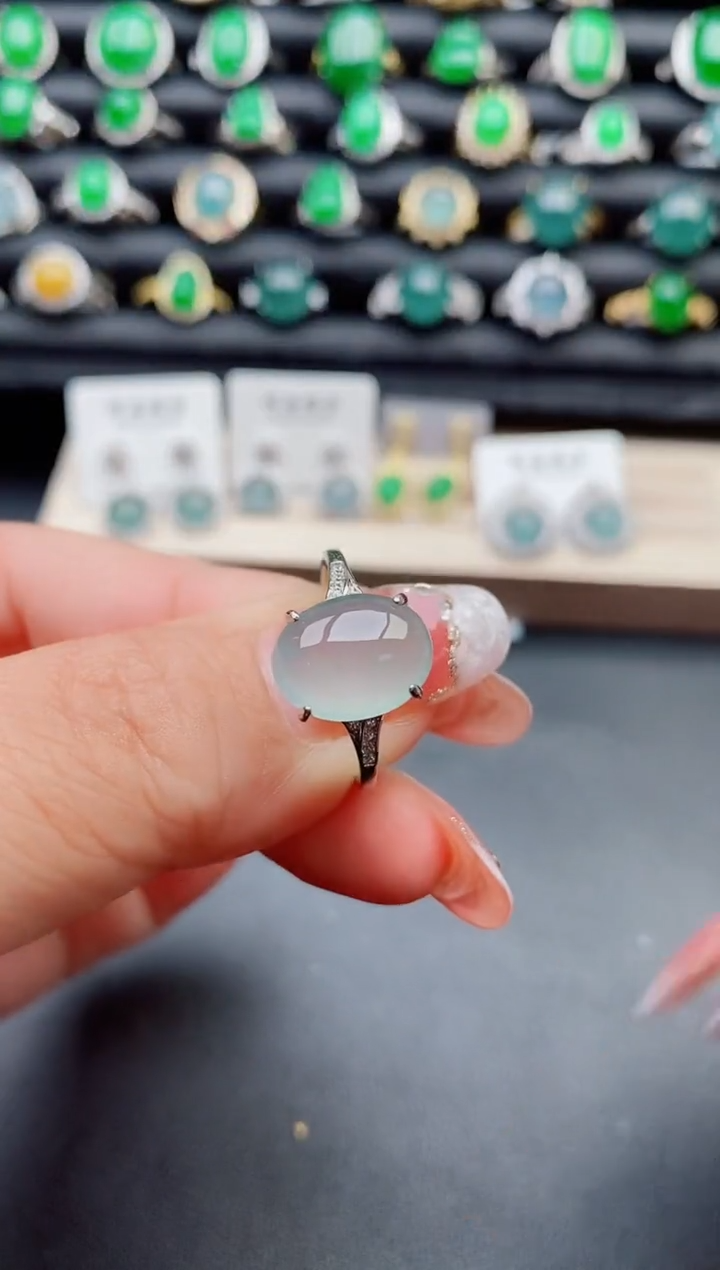 【闪购商品】翡翠戒指银S925镶嵌5080580