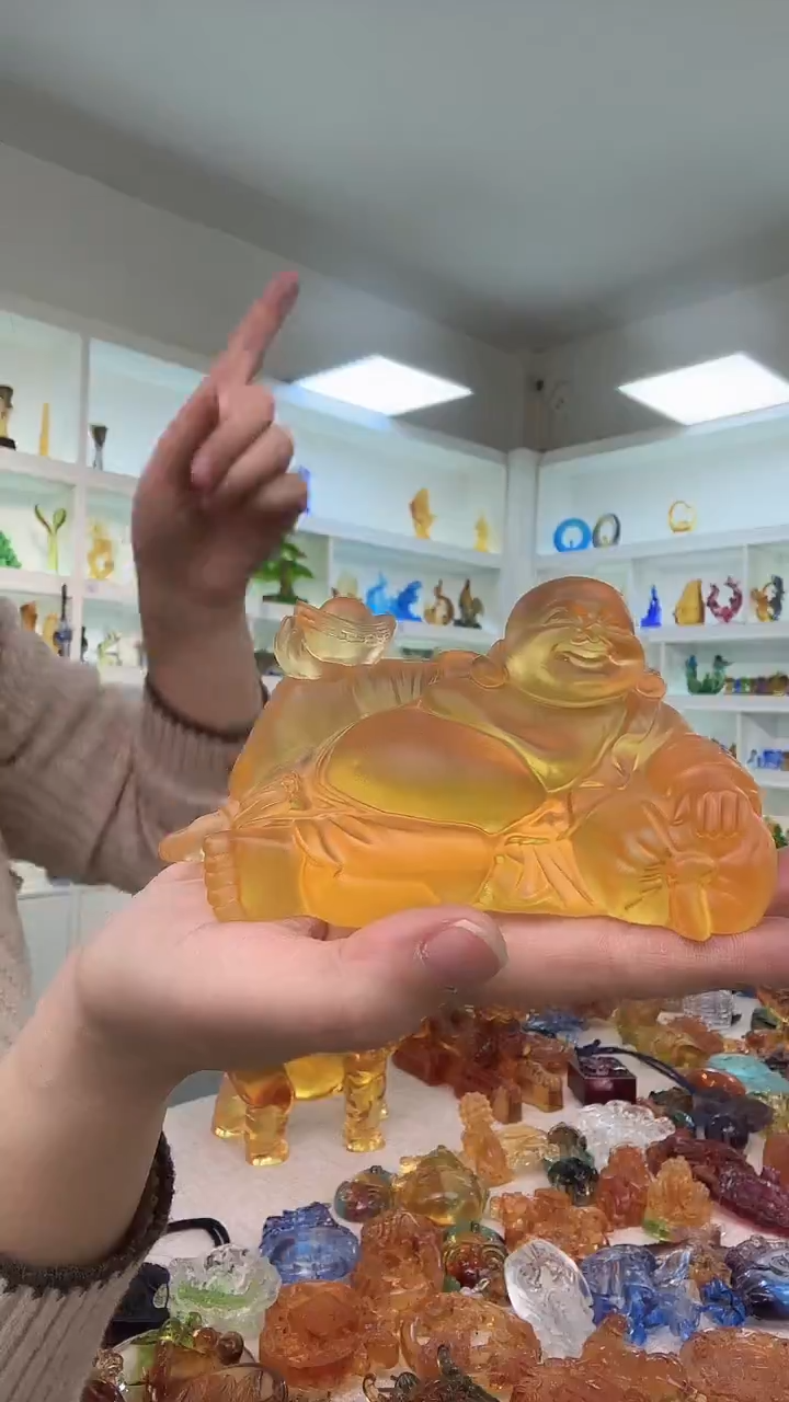 手工艺品琉璃弥勒