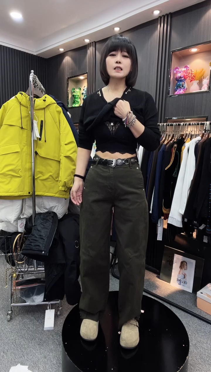 9915牛仔裤---绿色31码