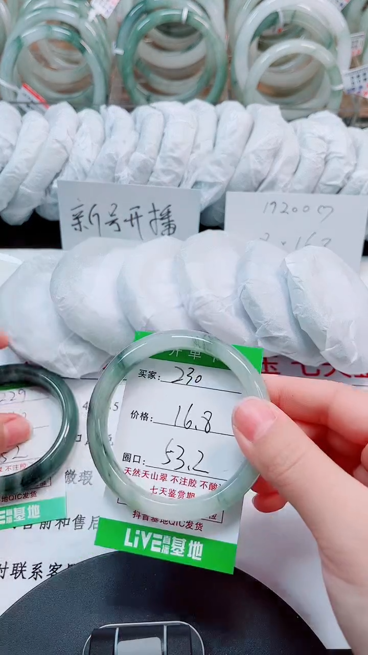 未镶嵌手镯石英质玉230-52/53