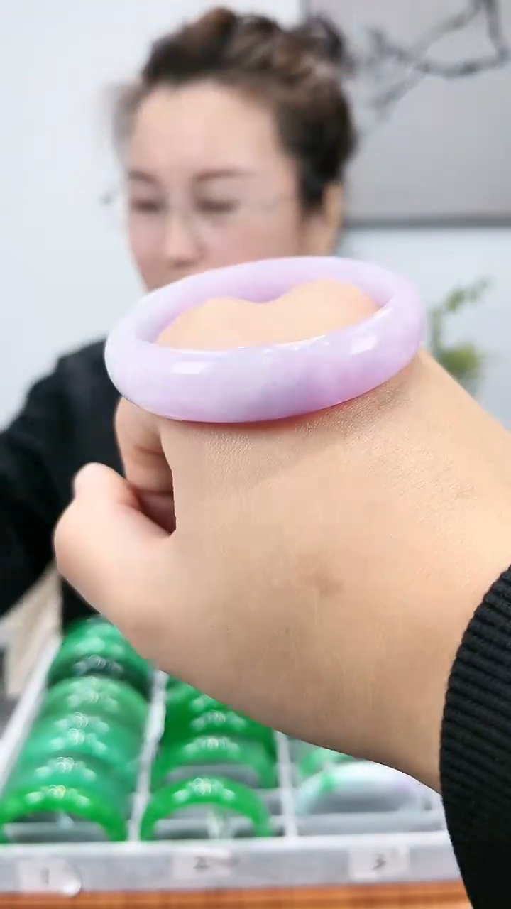 【闪购商品】砖雕s46紫罗兰独货手镯圈口52.5