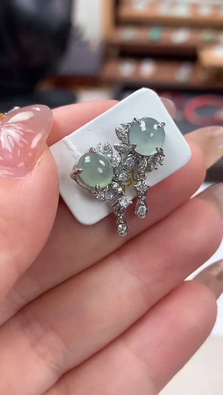 【闪购商品】翡翠耳饰未镶嵌耳饰