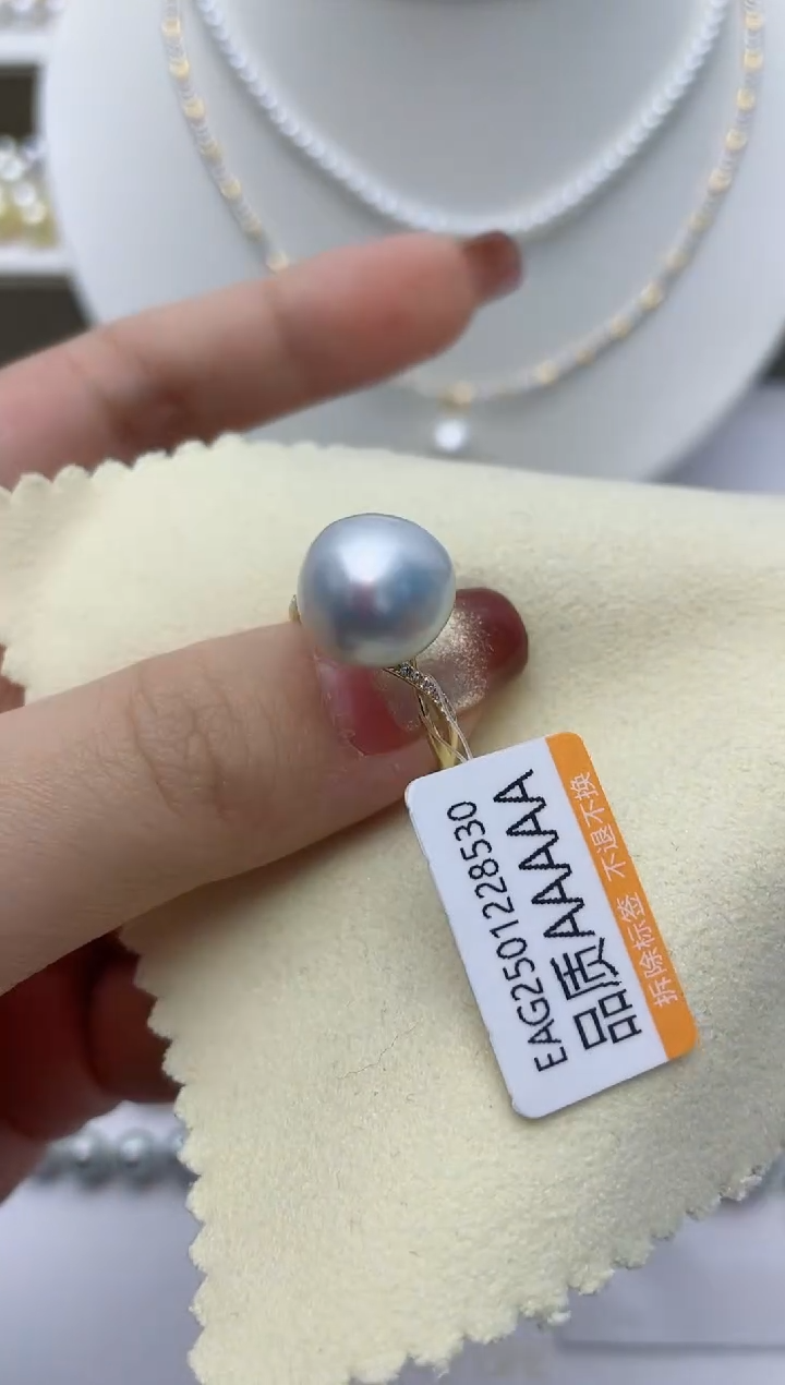 【闪购商品】海水珍珠戒指银S925镶嵌W26