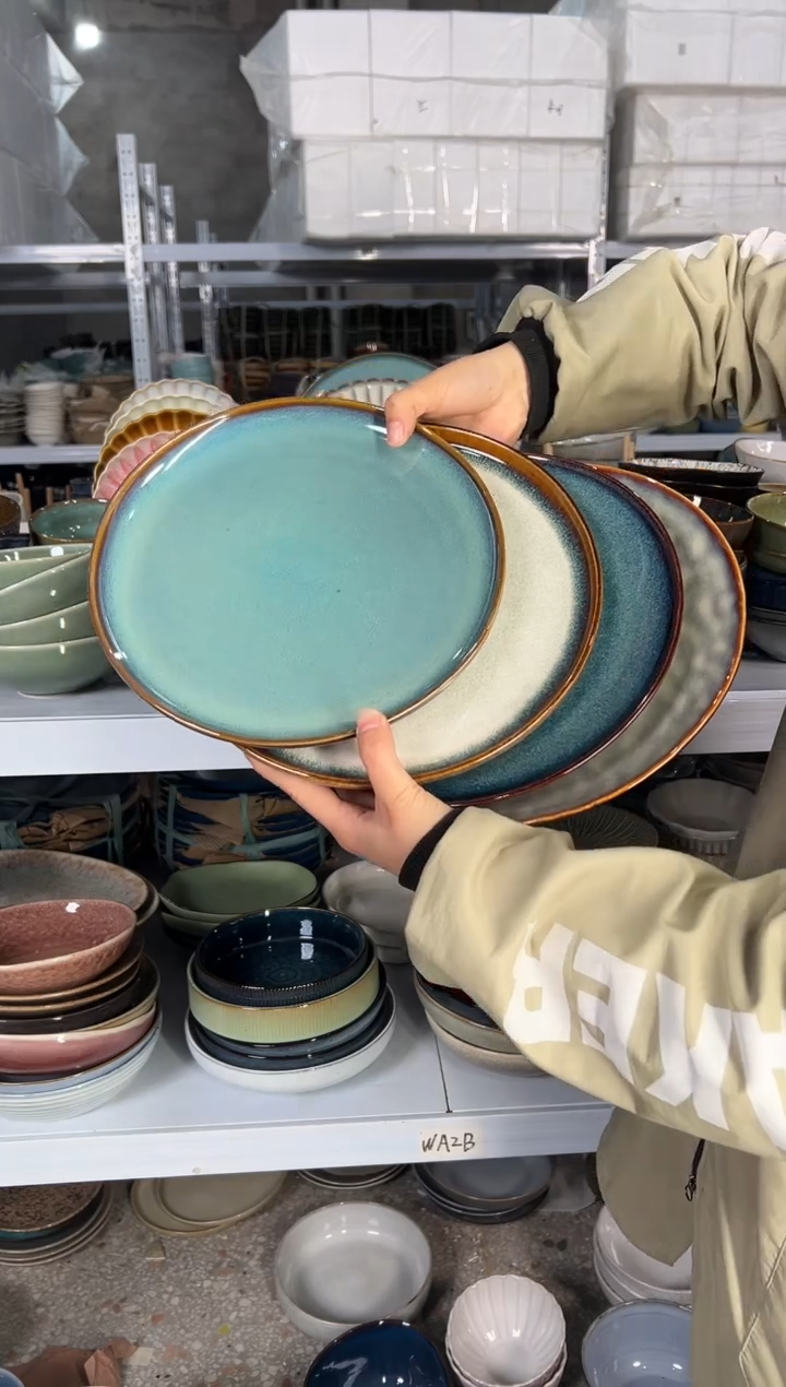 陶瓷外贸尾货瑕疵满20包邮X4  大盘10.5英寸