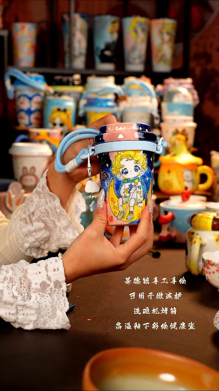景德镇设计款手工手绘杯杯