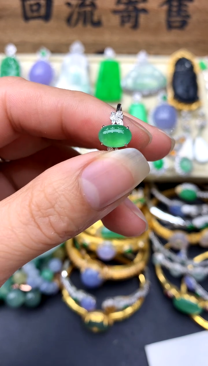 【闪购商品】翡翠戒指18K金镶嵌328-中国好珍宝