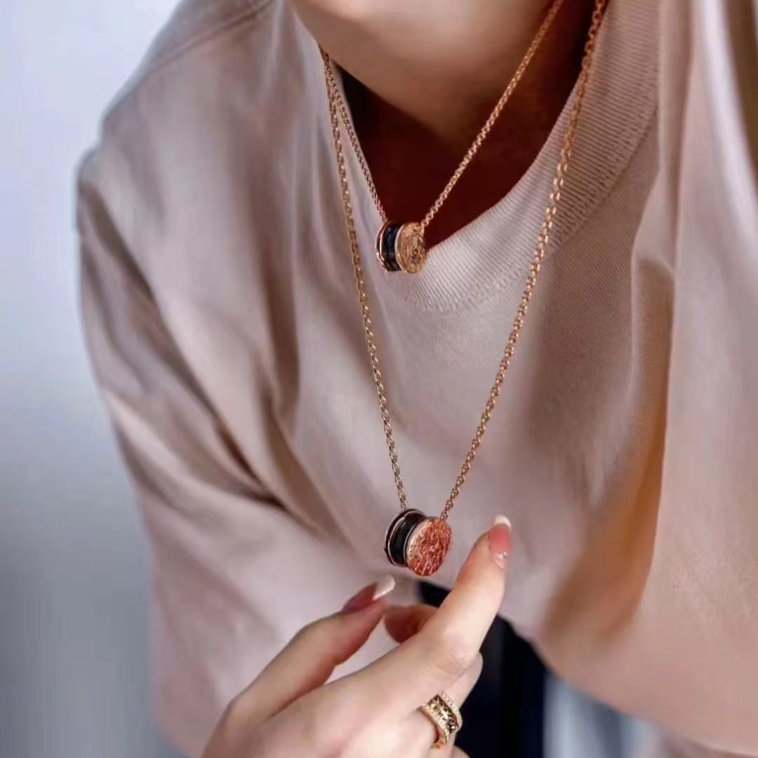 项链 #沐楠专享#003 黑陶瓷绳结微笑百搭项链时尚