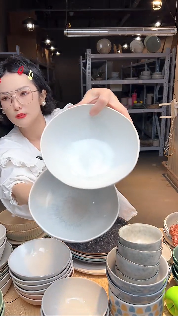 瓷192外贸尾货高温釉下彩陶瓷餐具默认微瑕