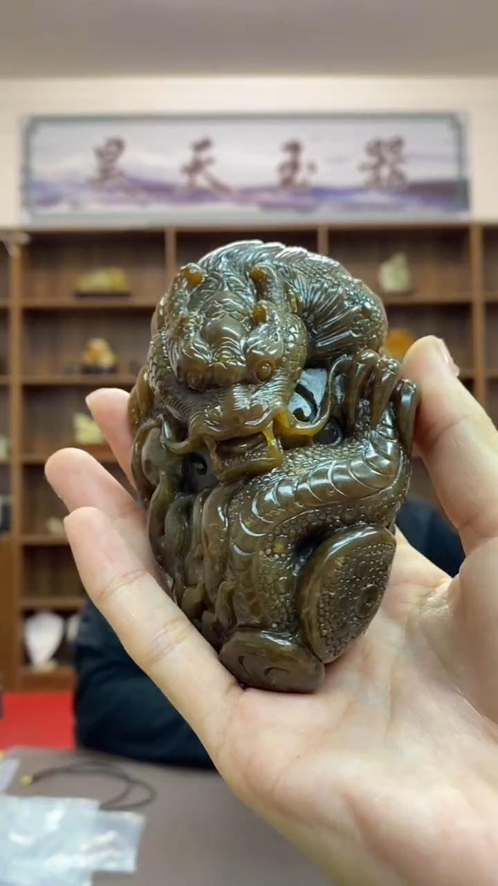 【闪购商品】和田玉手把未镶嵌龙手把