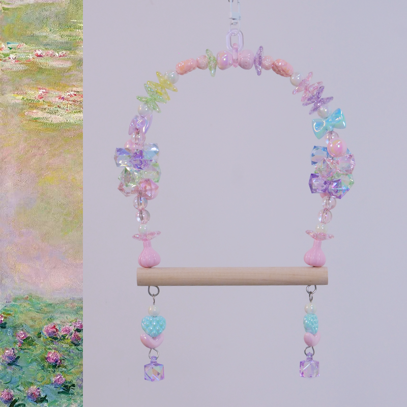 鹦尚优品自营·鹦鹉玩具·鹉家绮梦单杆鹦鹉秋千防抑郁解闷鸟笼装饰