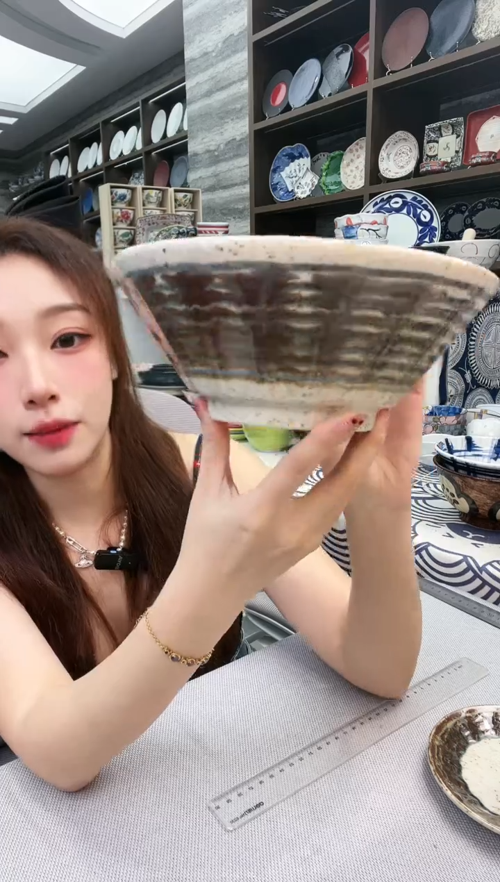 瓷线筋纹拉面碗20cm一个 