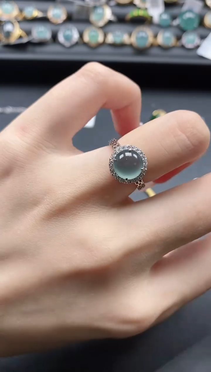 【闪购商品】翡翠戒指银S925镶嵌1111-