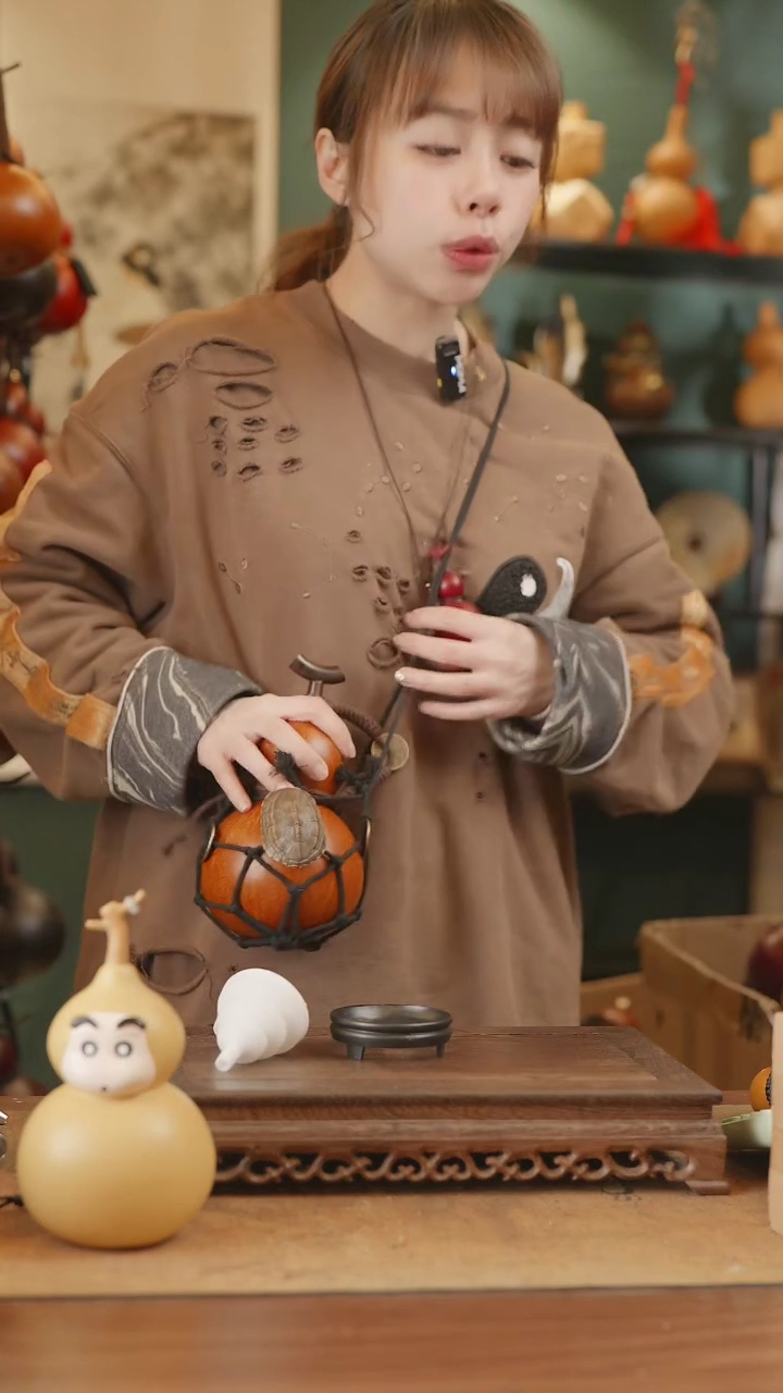 【闪购商品】81号精品天然大漆工艺防渗内胆酒葫芦~