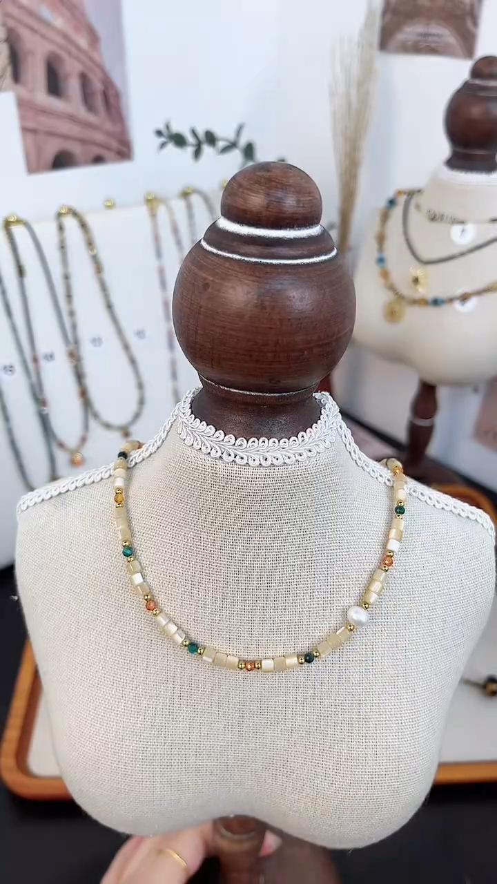 项链钛钢木变石（虎睛石）1号