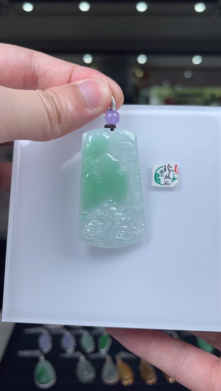 翡翠未镶嵌颈饰8号标签撕毁不退换