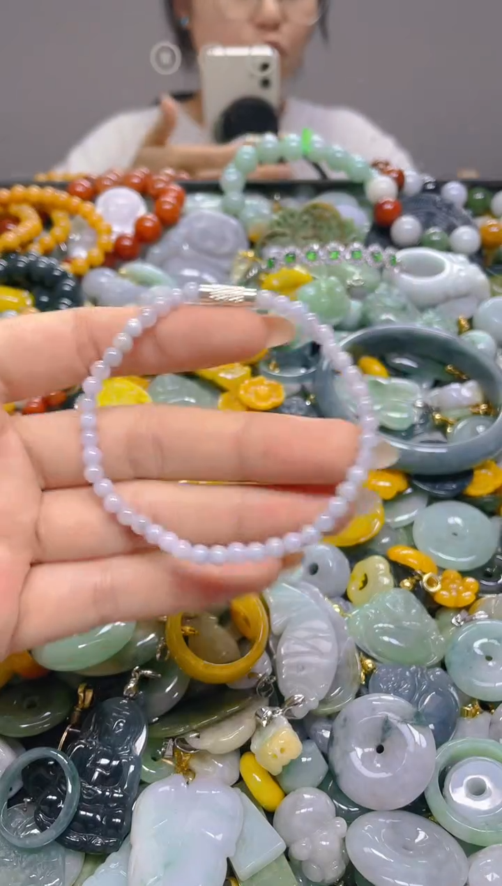 翡翠未镶嵌颈饰3MM/S/翡翠A货,1件也是批发价