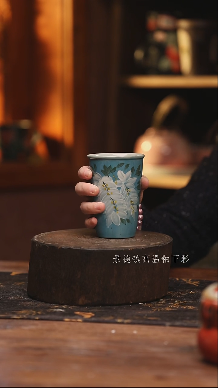 陶瓷景德镇高温釉下手绘陶瓷@L389@