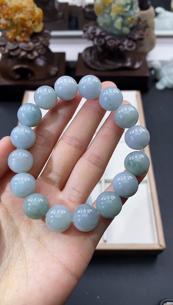 颈饰未镶嵌翡翠天然缅甸A货翡翠13mm