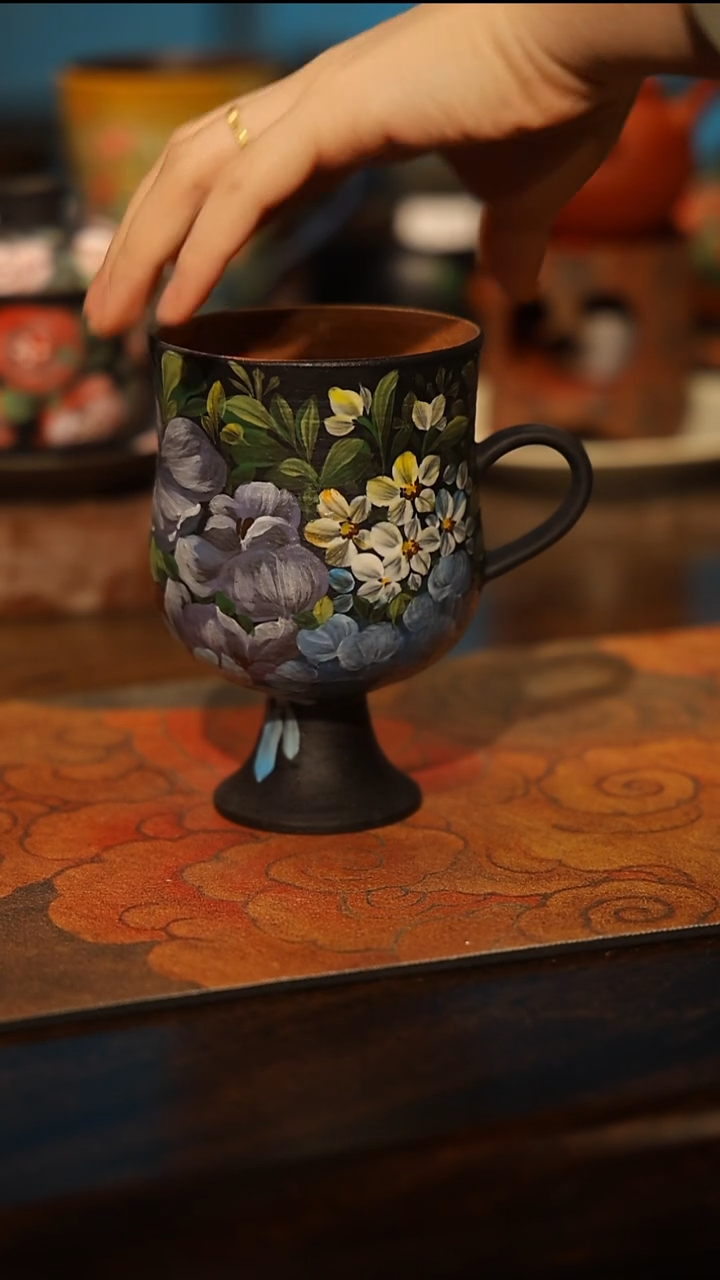 陶瓷景德镇高温釉下彩手工手绘款式