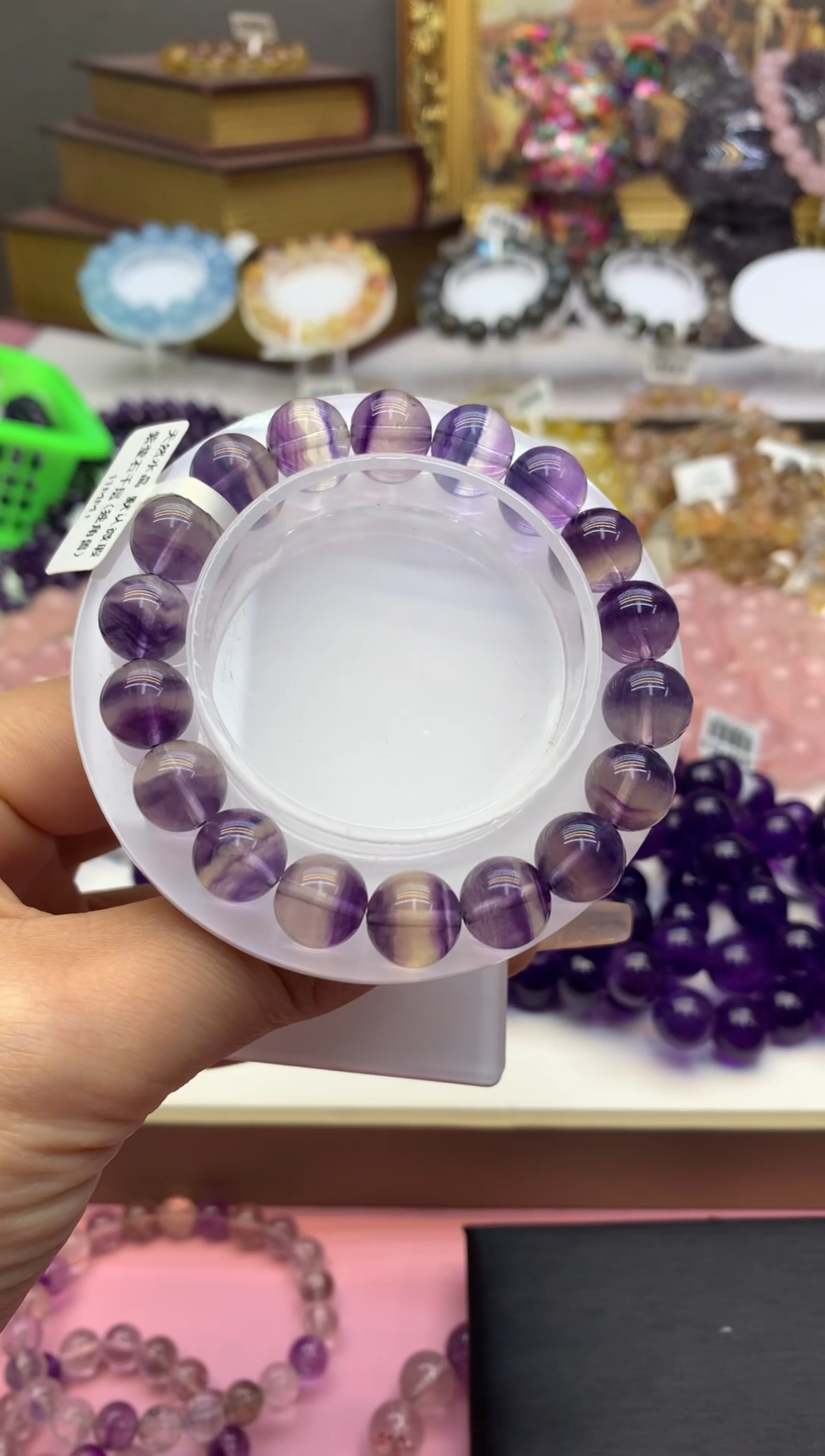 【闪购商品】水晶手串未镶嵌10+千层紫萤石