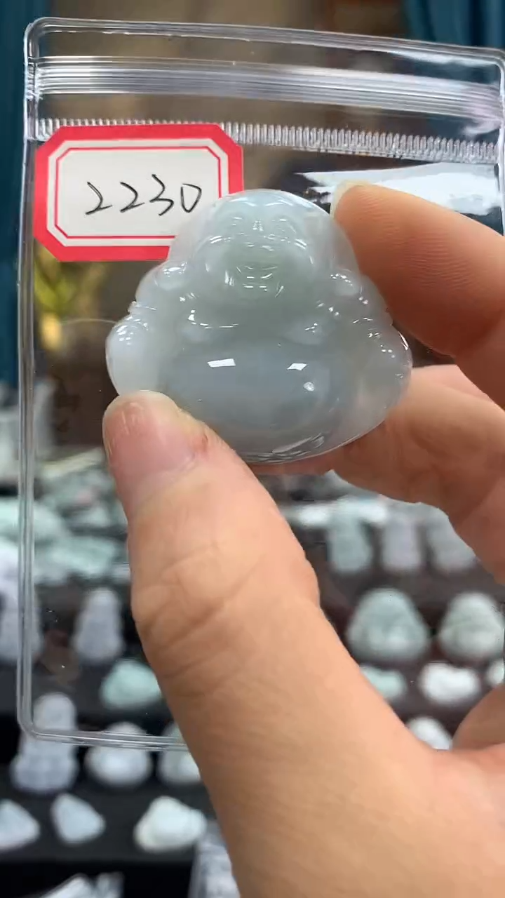 翡翠未镶嵌颈饰佛公2230