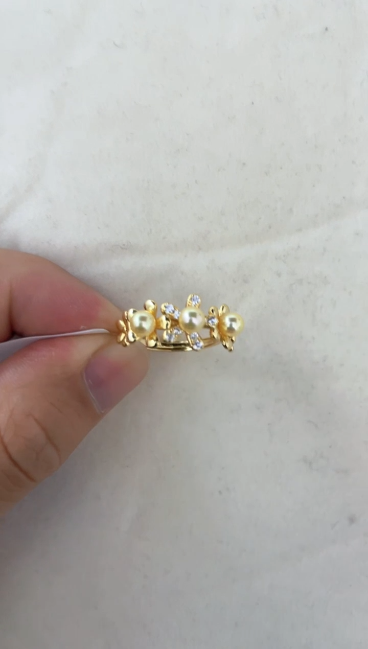 【闪购商品】海水珍珠戒指银S925镶嵌戒指