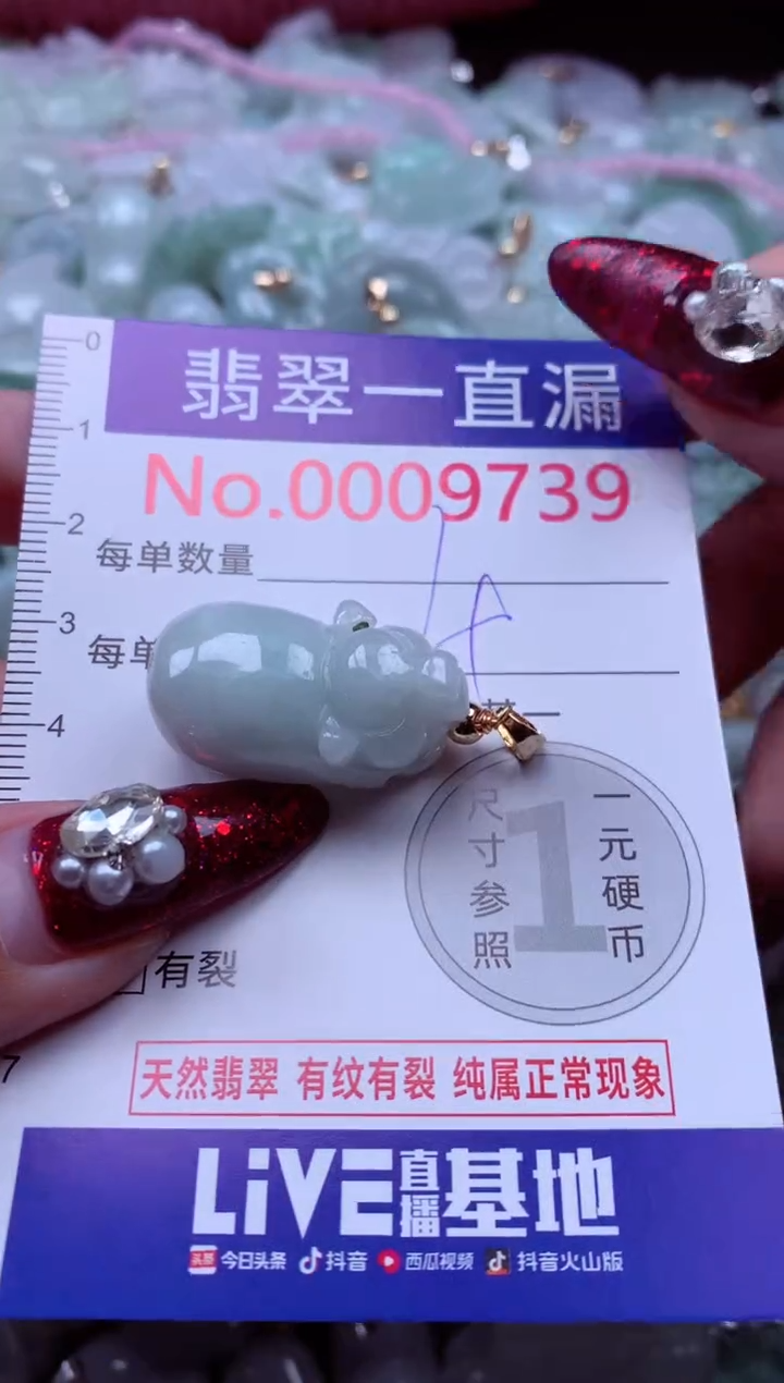 吊坠(不含链)未镶嵌翡翠9739