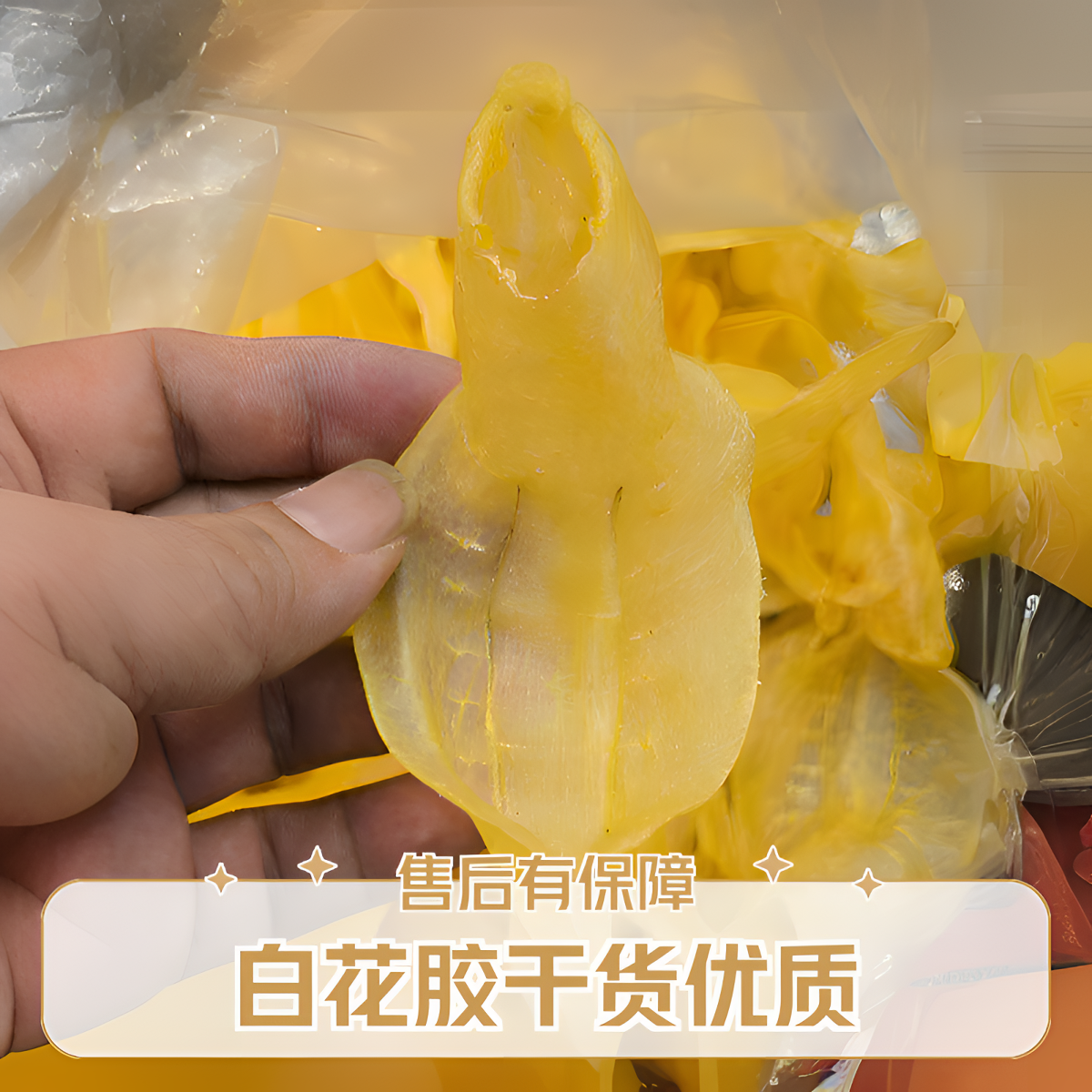 渔民自晒白花胶肉质细腻Q弹爽口，滋补营养，做月子首选