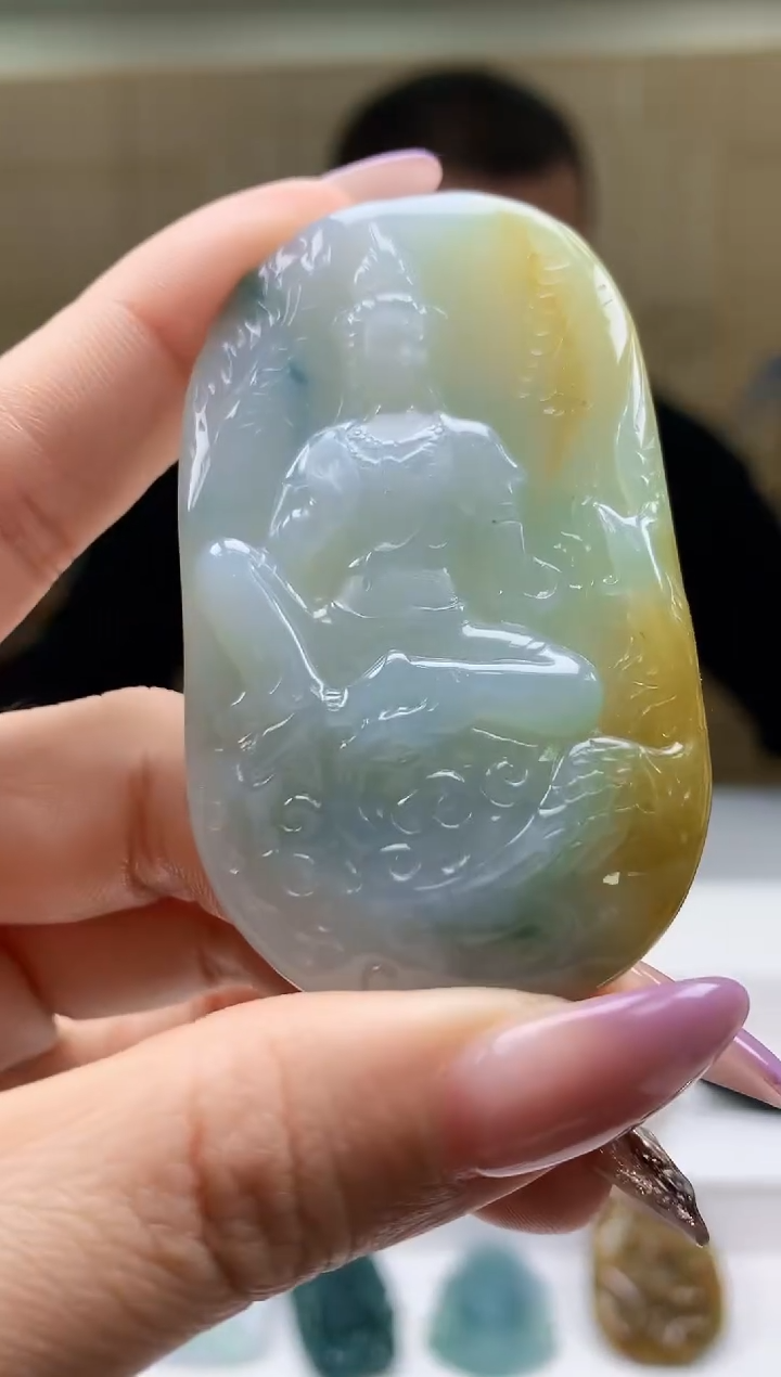 定制翡翠未镶嵌4898ty-毛货挂件116