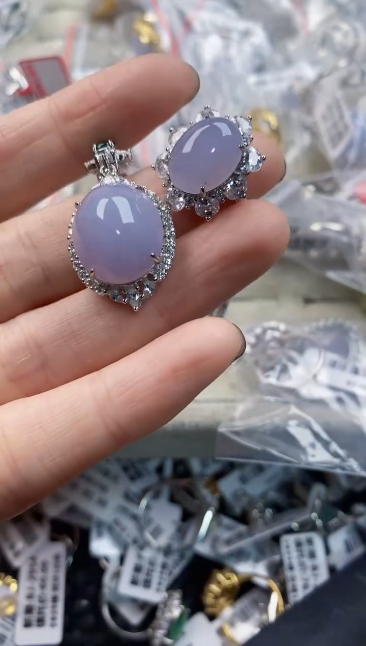 翡翠戒指银S925镶嵌888----9